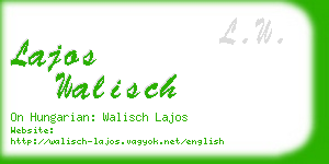 lajos walisch business card